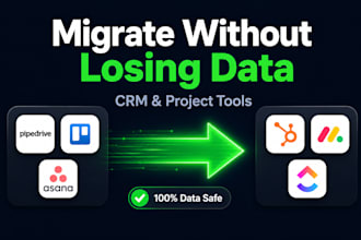 migrate salesforce pipedrive trello basecamp to hubspot clickup monday zoho crm