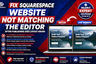 fix squarespace website not matching editor after publishing and issues