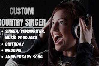 sing your custom birthday anniversary wedding country song