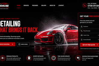 build car detailing website auto detailing website car rental wordpress website