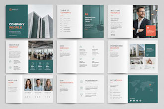 design german minimalist company profile brochure  annual report booklet design