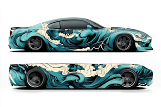 do awesome car wrap, and any vehicle wrap design