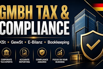 file gmbh corporate tax return kst, gewst, and annual accounts bookkeeping