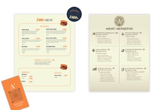 lista de precios minimalista, menú de servicios o catálogo