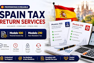 prepare spain tax return modelo 100 modelo 210 for residents and non residents