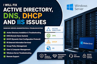 fix active directory dns nps dhcp and iis issues
