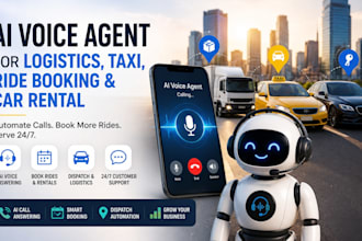 build logistics, taxi, ride booking and car rental calls with ai voice and n8n