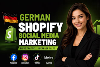 promote german shopify dropshipping store sales,  shopify website marketing ads