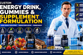 formulate energy drinks, vitamin gummies, protein bars, and supplements