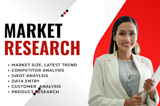 do competitor analysis, market research, product research, internet research