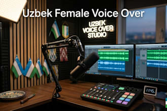 be your professional native uzbek female voice over