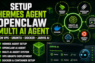 setup hermes agent openclaw multi ai agent on vps ubuntu linux docker jarvis ai