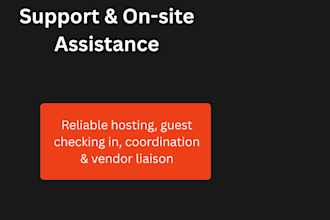 provide professional event support and onsite assistance
