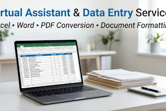 provide virtual assistant and data entry services