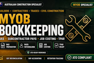 do myob bookkeeping for australian construction, bas and subcontractor payments