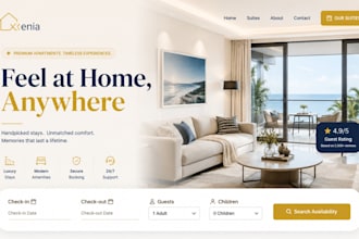 create short term rental apartment booking website vacation rental website