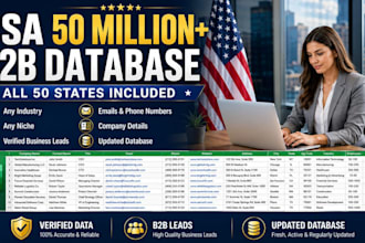 do usa 60 million b2b lead generation, prospect list building