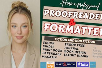 ebook format memoir ya fantasy romance dystopian proofread amazon KDP formatting