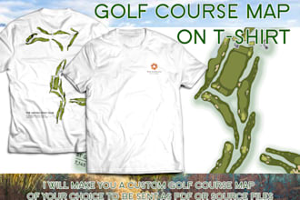 make you a golf course map oon tshirts