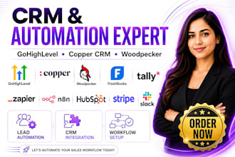 set up gohighlevel copper crm woodpecker freshbooks tally n8n zapier integration