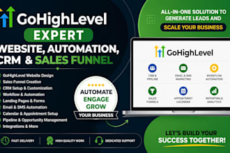 be gohighlevel expert, gohighlevel website automation, ghl crm, ghl sales funnel