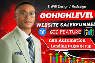 build gohighlevel sales funnel, ghl landing page, fix, audit n8n automation