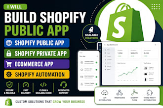 build shopify public app, ecommerce app, shopify private app, shopify automation