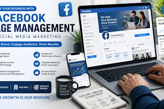 be your facebook page manager, content creator and social media manager