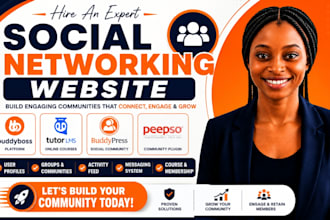 social networking website via buddyboss tutor lms buddypress peepso community