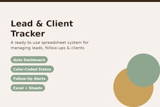 create a lead and client tracker spreadsheet