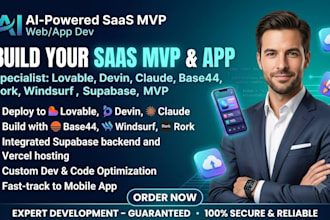 build lovable base44 rork windsurf devin  claude code saas mvp app supabase