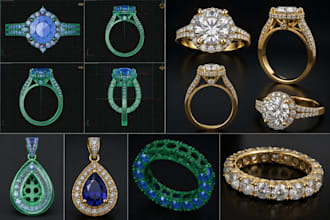 create custom 3d cad jewelry design for 3d printing