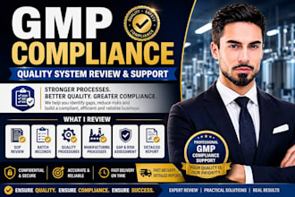 provide gmp compliance review and manufacturing compliance guidance