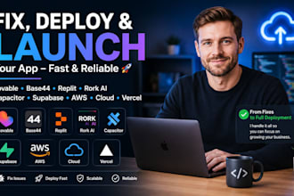 fix deploy lovable base44 replit rork ai capacitor app supabase aws cloud vercel