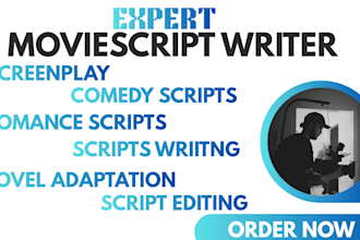 do movie scripts, screenwriting, tv scripts and screenplay and tv series