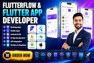 develop flutterflow app flutter app booking app mobile app lovable web app