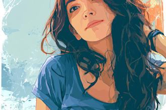 draw custom digital art illustrations