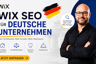 do wix SEO for german real estate agencies, law firm, dentist and resturants