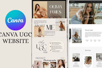 design canva ugc portfolio canva website design editable canva ugc portfolio