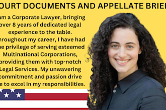 expertly draft court documents, legal motions, complaints and legal pleadings
