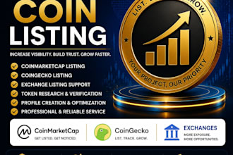 do crypto coin listing on coinmarketcap coingecko and exchanges