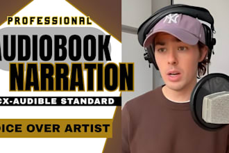 british deep male audiobook narrator, audible and acx standards, voice over