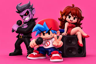 do custom friday night funkin song for your mod, fnf cover, sprite sheet,