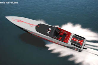 create realistic 3d speed boat, powerboat, yacht, and marine vessel models