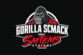 create awesome gorilla smack logo within two days