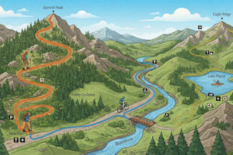 create hiking trail map, cycling route map and outdoor adventure map