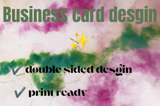 desgin professional business card in canva