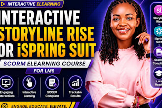 develop interactive storyline rise or ispring 360 scorm elearning course for lms