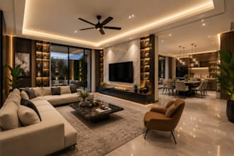 design your apartment interior, bedroom living room in realistic 3d rendering