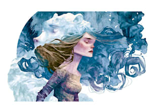 create watercolor and digital illustrations